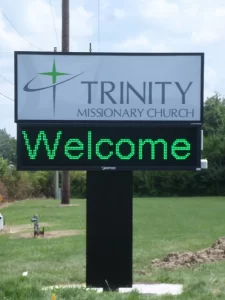 Tallahassee Digital Signs custom digital monument church sign 225x300